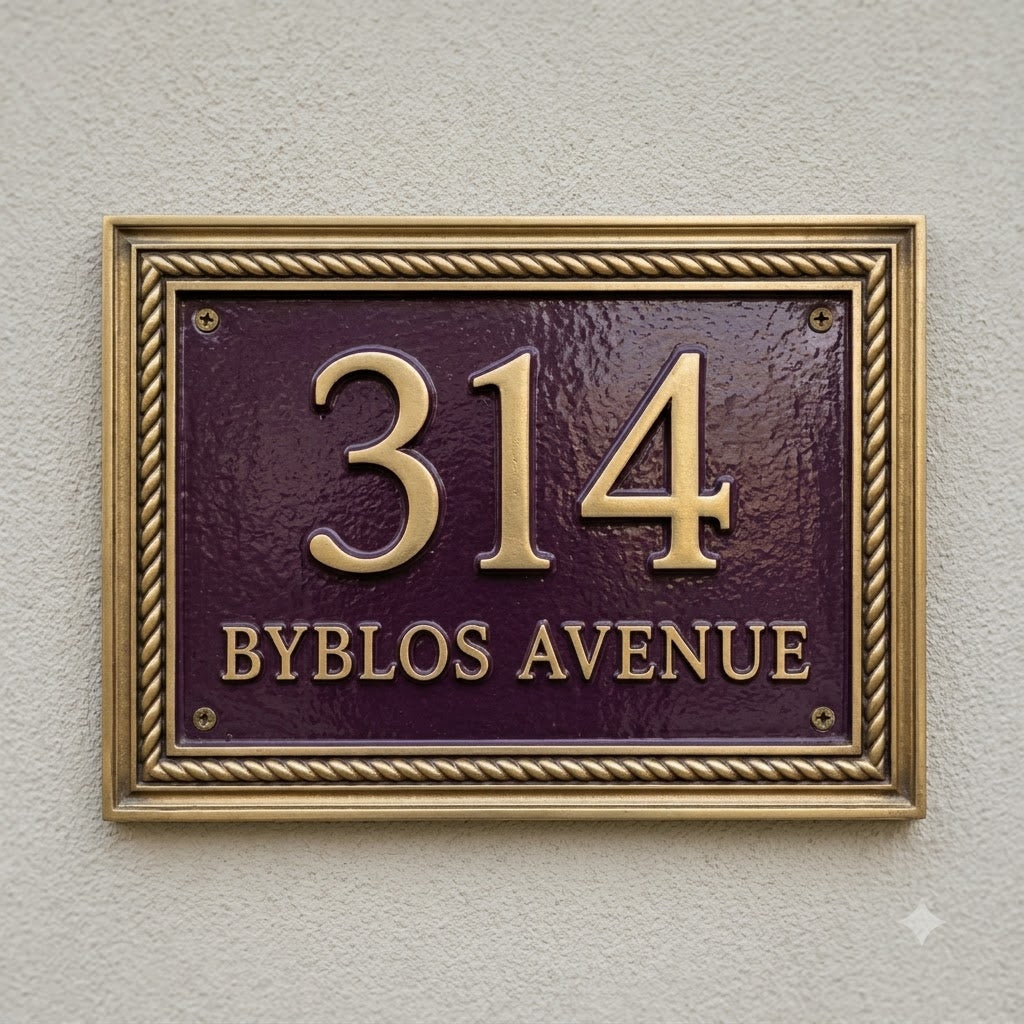 Cast Aluminum House Number Plaque | Custom Address Sign | RidgeCo