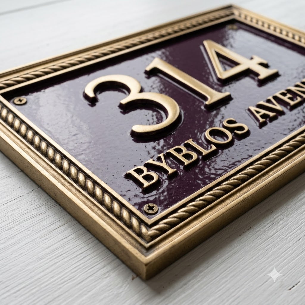 Cast Aluminum House Number Plaque | Custom Address Sign | RidgeCo