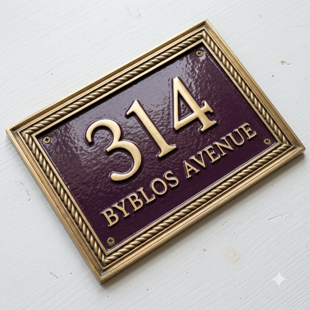 Cast Aluminum House Number Plaque | Custom Address Sign | RidgeCo