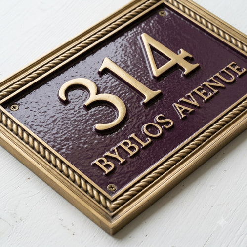 Cast Aluminum House Number Plaque | Custom Address Sign | RidgeCo