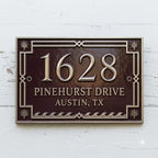 Custom Cast Aluminum House Number Plaque | Personalized Address Sign