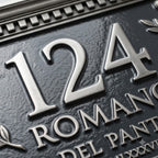 Roman Classical House Number Plaque | Personalized Cast Aluminum Address Sign