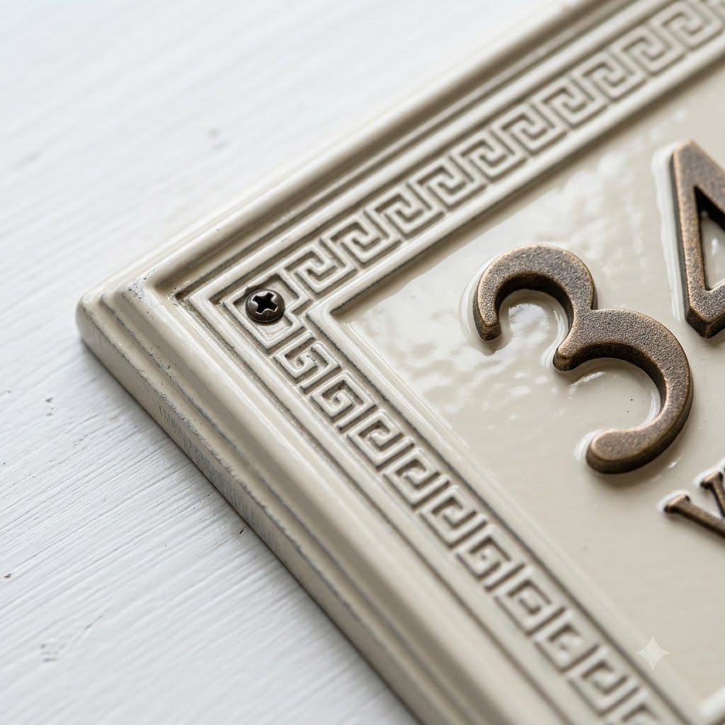 Classical Roman House Number Plaque | Custom Cast Aluminum Address Sign