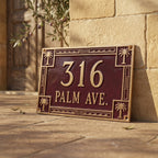 Phoenicia Heritage Cast Aluminum Address Plaque | Personalized House Number Sign