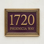 Custom Cast Aluminum House Number Plaque | Personalized Address Sign