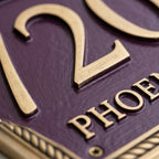 Custom Cast Aluminum House Number Plaque | Personalized Address Sign