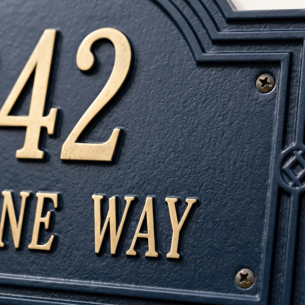 Tideline – Handcrafted Cast Aluminum Address Plaque