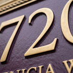 Custom Cast Aluminum House Number Plaque | Personalized Address Sign