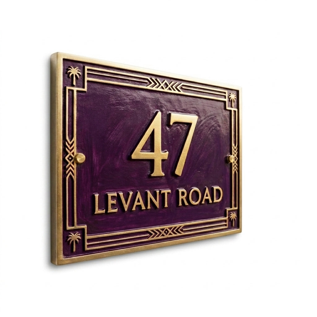 Phoenicia Heritage™ Cast Aluminum Address Plaque – Custom House Number Sign
