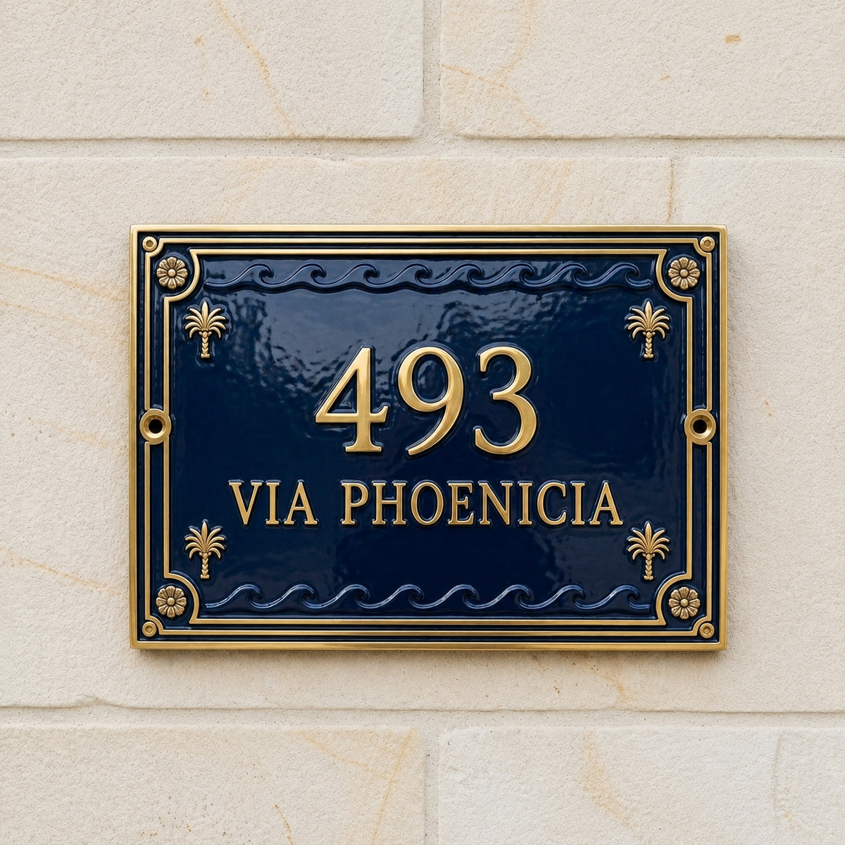 Phoenicia Heritage Cast Aluminum Address Plaque – Handmade Custom House Sign