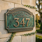 Ornate Cast Aluminum House Address Plaque – Custom House Number Sign | RidgeCo Design