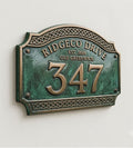 Ornate Cast Aluminum House Address Plaque – Custom House Number Sign | RidgeCo Design