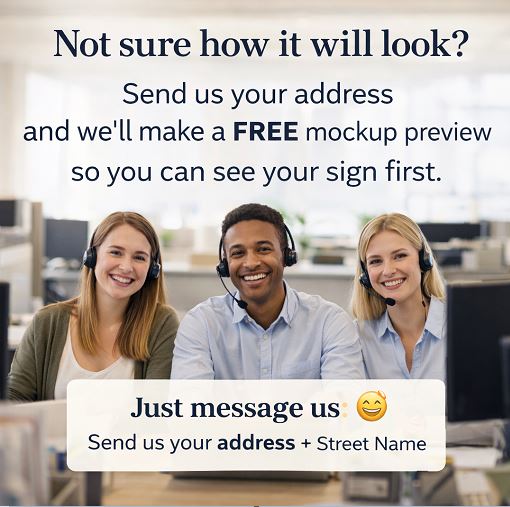 Aurelia Cast Aluminum House Number Plaque – Custom Address Sign | Ridgeco